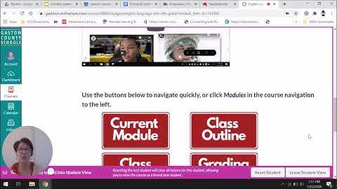 ELA 6th Grade Canvas Navigation Example