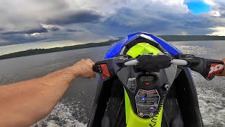 Sea-Doo&#39;s In Hurricane Weather  (Back Woods Lake)