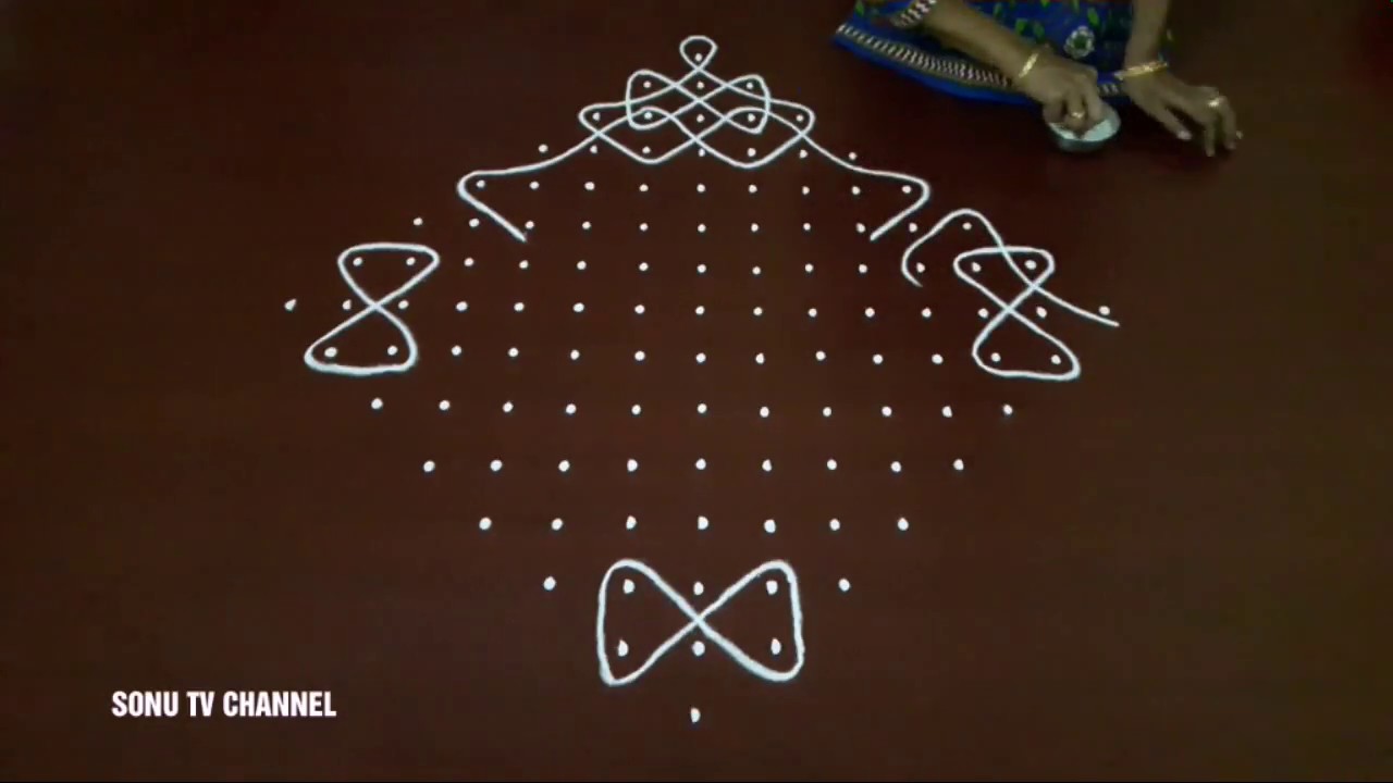 15 DOTS KOLAM || STRAIGHT DOTS || KAMBI /SIKKU /NELI KOLAM ||MELIKALA MUGGULU ||
