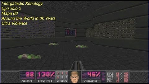Jugando a Doom Intergalactic Xenology. Mapa 08 Around the World in 8K Years
