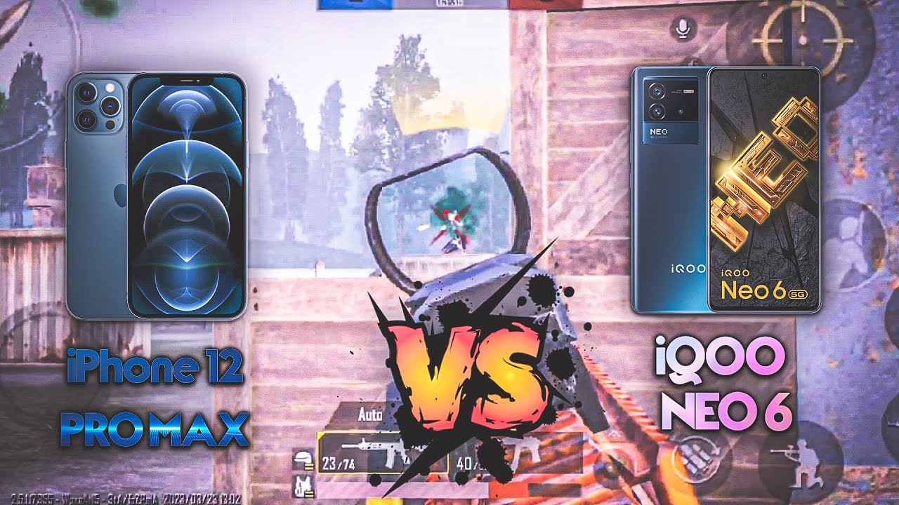 iQOO NEO 6 VS iPHONE 12 PRO MAX | 1 VS 1 TDM | 90 FPS | BGMI | PUBG KR ...