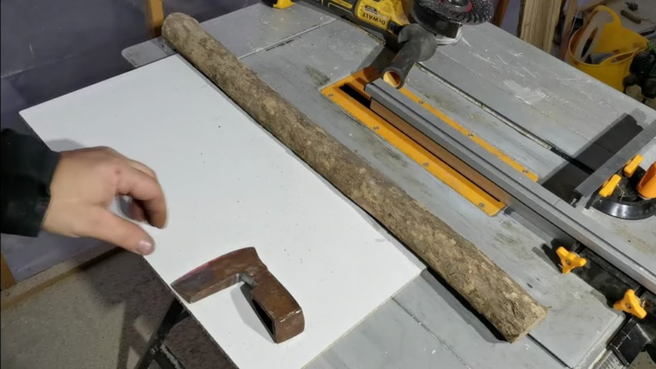 Cum se face o coada de topor model pana din lemn de corn!