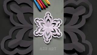 Beautiful Paper Snowflake ❄️ #diy #art #snowflake #craft #shorts