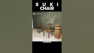 SUKI CHAIR 3d model seat on cgtrader (korean style) #3d #furnituredesign #furniture #3dmodeling
