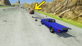 ขับรถขึ้นเขา แต่เจอหินถล่มลงมาจะเป็นยังไง!!! BeamNG.drive Part97 screenshot 3