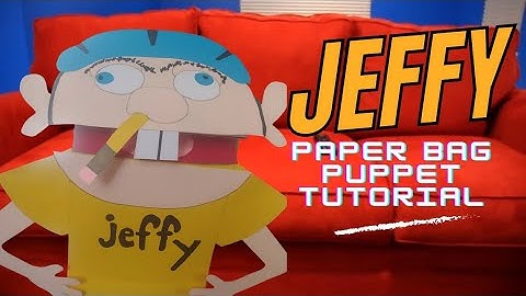 How to make a JEFFY PAPER BAG PUPPET! SML puppet Tutorial
