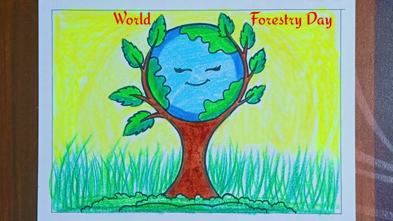 Rooting for a Greener Future! | World Forestry Day Drawing Tutorial"
