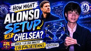 HOW MIGHT CHELSEA SETUP UNDER ALONSO? | @FalseTenn (Barca/La Liga analyst) EDITION!
