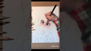 디즈니 인어공주 색연필 그림/drawing Disney ariel shorts