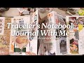 Finishing my tn accordion journal insert  travelers notebook journal with me
