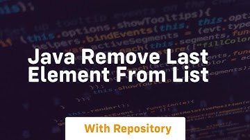 java remove last element from list