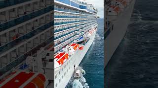 Climbing off a MOVING ship 😮 #princesscruises #harborpilot #cruiseship