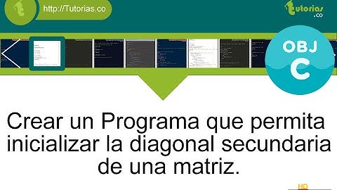 POO + arrays + Objective C (diagonal secundaria de una matriz)