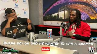 Burna Boy Speaks On Why He Wanted To Win A Grammy Award