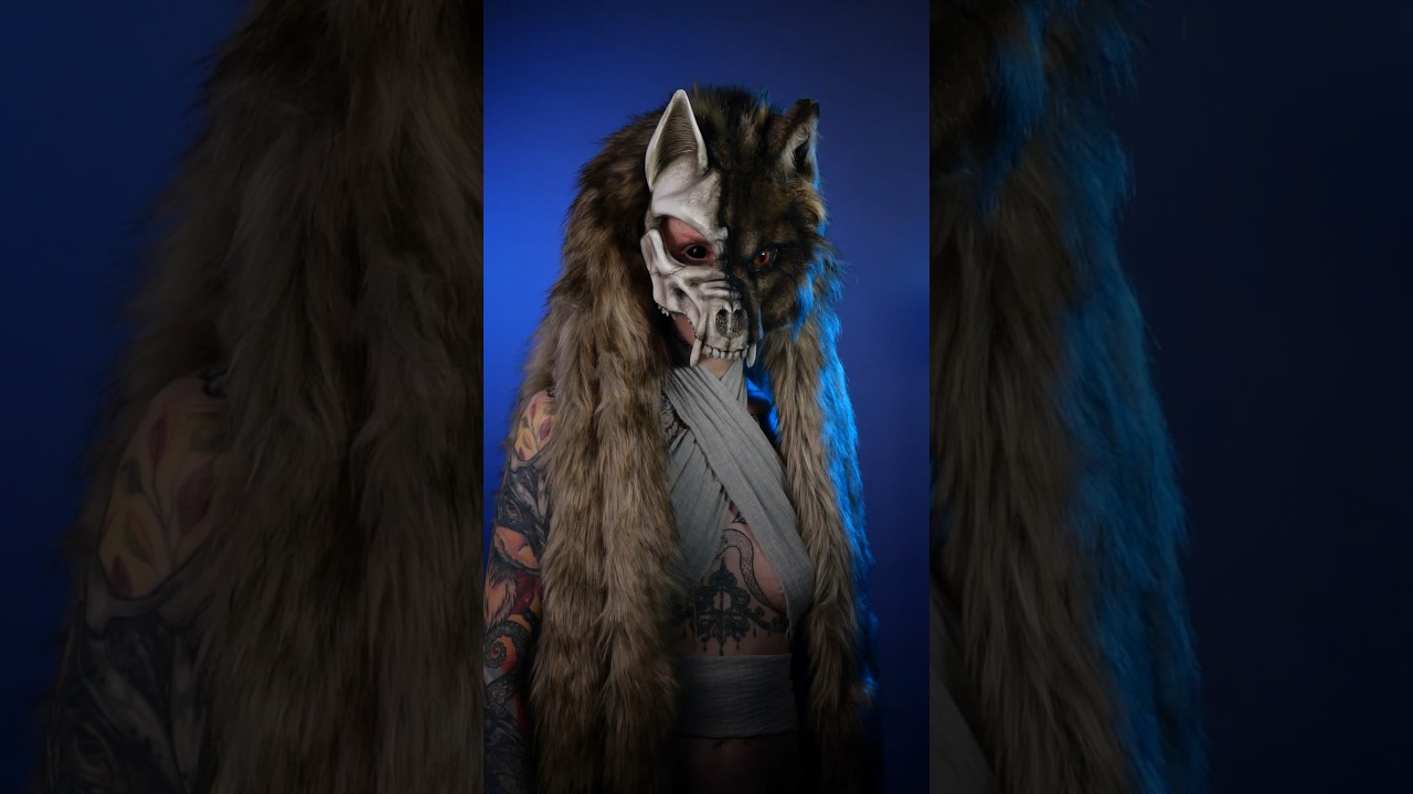 My newest mask creation #wolf #skullmask #cosplay
