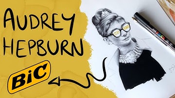 Stay Home - Ballpoint Pen Drawing of Audrey Hepburn | Gareth Edwards