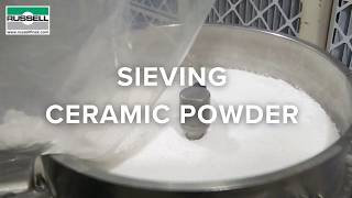 Sieving ceramic powder