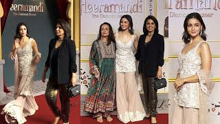 Alia Bhatt Arrived With Mother Soni Raazdan & Saasu Maa Neetu Singh At Heera Mandi Grand Premiere