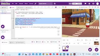 SImple Interest in PictoBlox(Python)
