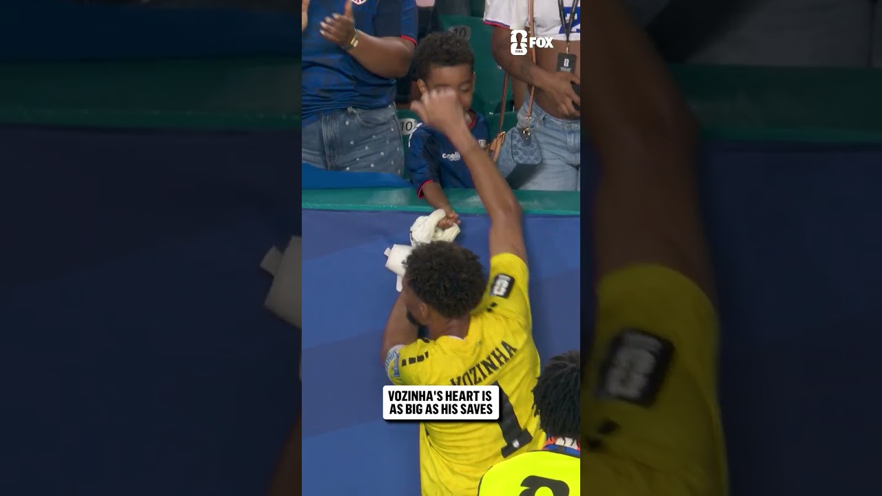 Vozinha shares a heartfelt moment with this young Cape Verde fan