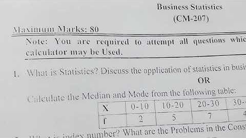 C. D. E. /A. M. U. /B.com. part 2nd exam 2017-18 /Business statistics