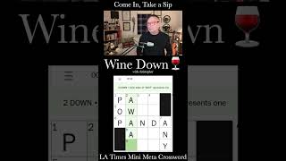 Strike=😔! But, Here's the LA Times Mini Crossword! Come in, Take a Sip, & Wine Down Anyway 🍷 #shorts