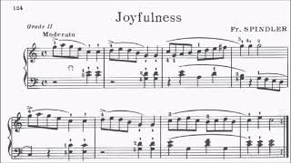 Children's Piano Pieces No.74 Spindler Joyfulness Op.157 No.4 Movt 1 (P.124) Sheet Music