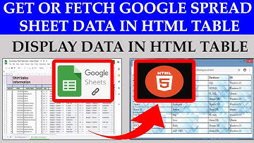 Get / Fetch Data from Google Spreadsheet to HTML Table | Display Spreadsheet data to HTML table