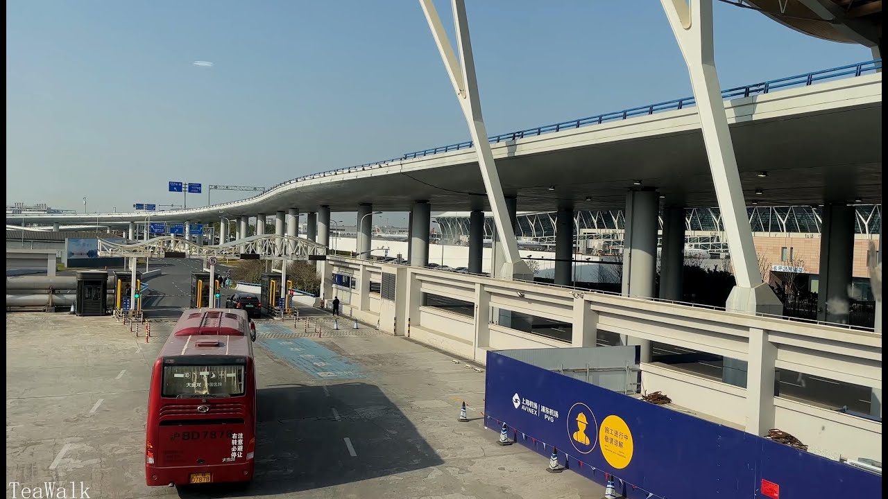 Pudong Airport|Shanghai Tour 4K |Jichang Ave|Dongqihang road|Haitian road