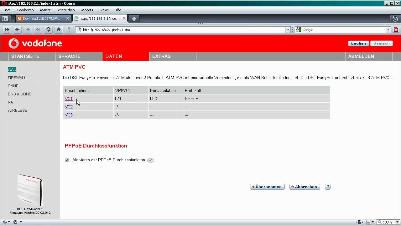 vodafone dsl easybox 803 firmware