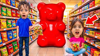 Kuzey Eli̇f Dünyanin En Büyük Jeli̇bonunu Aldi ‼️Marketteki̇ Jeli̇bonlari Aldik 