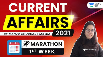 UPSC CSE 2021 | CA by Manju Choudhary Ma