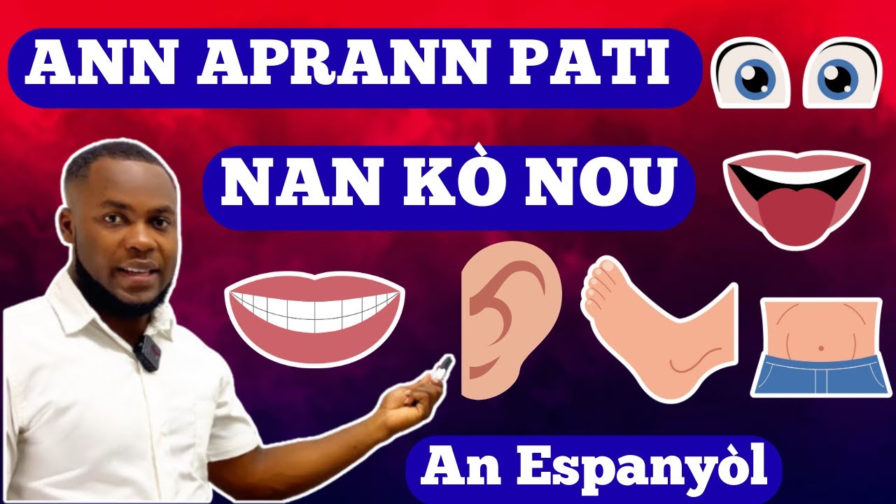 APRENDE LAS PARTES DEL CUERPO HUMANO EN ESPAÑOL | PATI NAN KÒ MOUN AN ESPANYÒL 