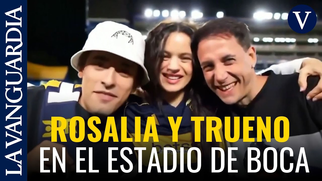 Rosalía visita en Buenos Aires el estadio del Boca Juniors junto al cantante Trueno