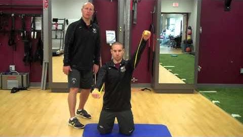 3 x 1 Tall Kneeling Shoulder Flexion-Extension w Pattern Assistance w Tubing in Hands