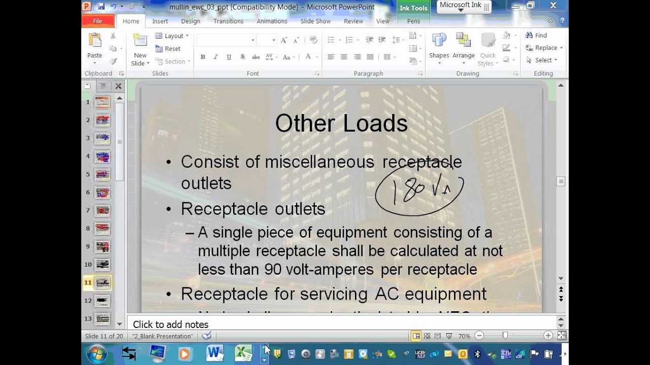 Calculating Electrical Load EWC Ch#3 08 29 14 - YouTube