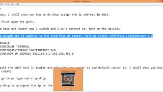 How to assign the IP Address through DHCP for the PC's In gns3
