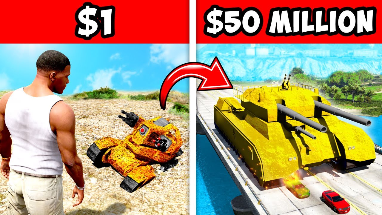 Upgrading 1 TANK to 50,000,000 TANK in GTA 5! YouTube