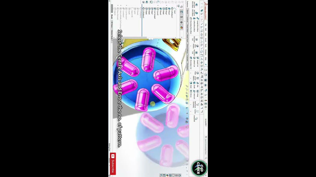 Learn SOLIDWORKS DESIGN of Plastic Bottle Tutorial | CAD CAMER #shorts