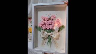 Crochet Flowers Picture Frame