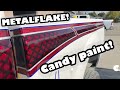 CUSTOM METALFLAKE and CANDY PAINT!! SPRAYED WITH HARBOR FREIGHT PAINT GUNS! POWERSTROKE BUILD EP. 2