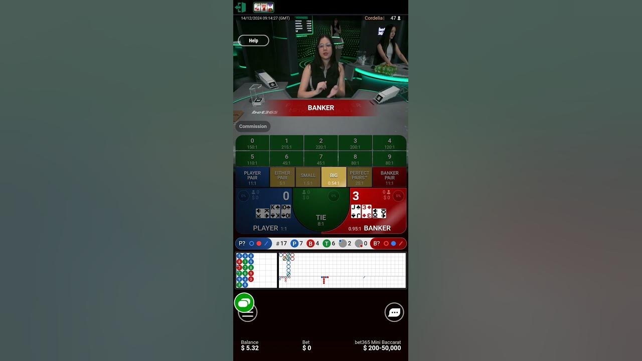 Cordelia at Bet365 Baccarat