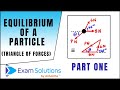 Equilibrium of a particle - Triangle of forces | ExamSolutions