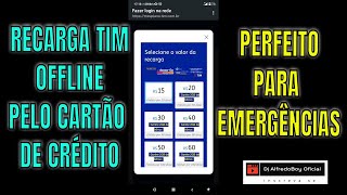 Como fazer recarga da tim pelo cartão de crédito offline, mesmo sem ter internet, revelação 2024
