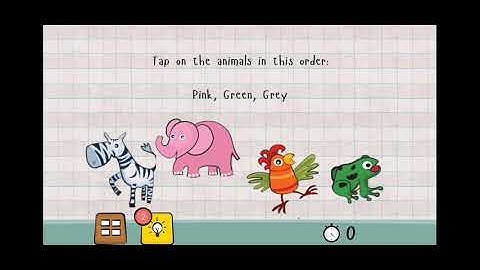 Logic Master 1 - Mind Twist Level 13 Solution | Tap on the animals in this order Pink Green Gray