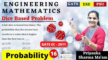 Dice GATE Problem 5 I Engineering Mathematics by Priyanka Sharma Mam