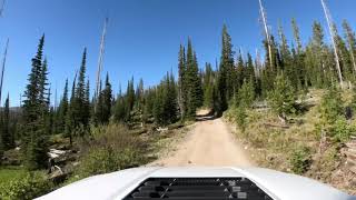 Driving up to War Eagle Mountain Lookout