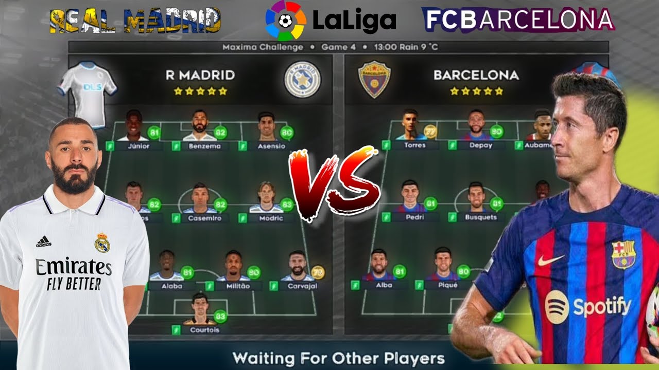 How to Create Barcelona or Real Madrid Team in DLS22 | Barcelona VS Real Madrid |