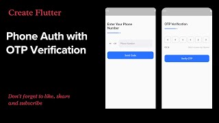 Phone Number Authentication in Flutter | Speed Coding #flutter #uidesign