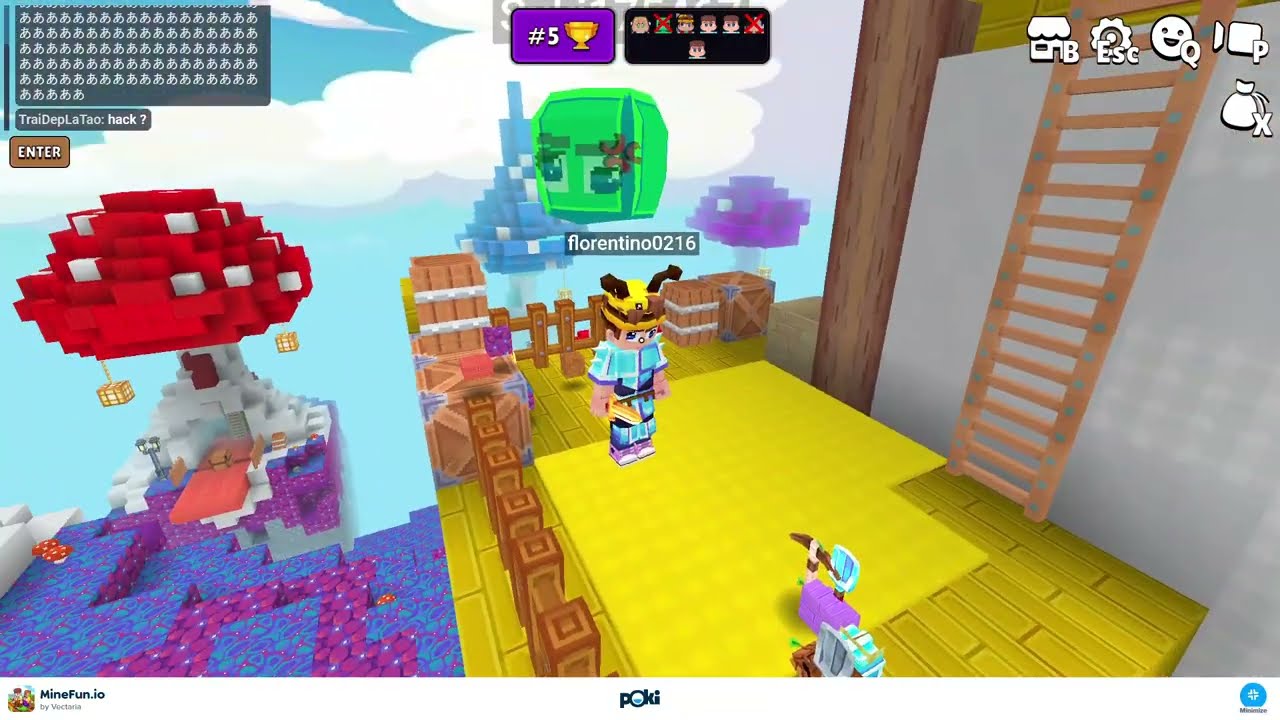 HACKER IN SKYWARS !?!?!!! (MINEFUN IO)